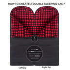 Hizynice Sleeping Bag Zero Degree Sleeping Bags For Adults Big And Tall Winter Cold Weather Camping Xxl Extra Large Wide,Black L