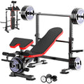 Aceshin 900lb Olympic Weight Bench, Adjustable Workout Bench with Squat Rack, Multifunctional Weight Bench with Preacher Curl & 