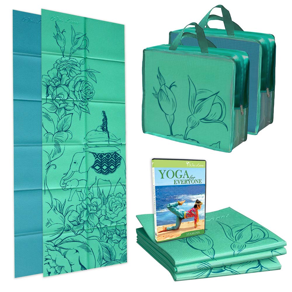 Folding Yoga Mat And Tote With Yoga Dvd - (Yoga Mat Thickness: 4Mm; Folded Size: 29Cm X 30.5 Cm X 5Cm) - Wai Lana