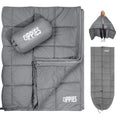 Zippies 3M Thinsulate Insulation Puffy Camping Blanket For Cold Weather, Queen Size Warm Camping Quilt With Zipper, Waterproof O