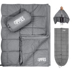 Zippies 3M Thinsulate Insulation Puffy Camping Blanket For Cold Weather, Queen Size Warm Camping Quilt With Zipper, Waterproof O