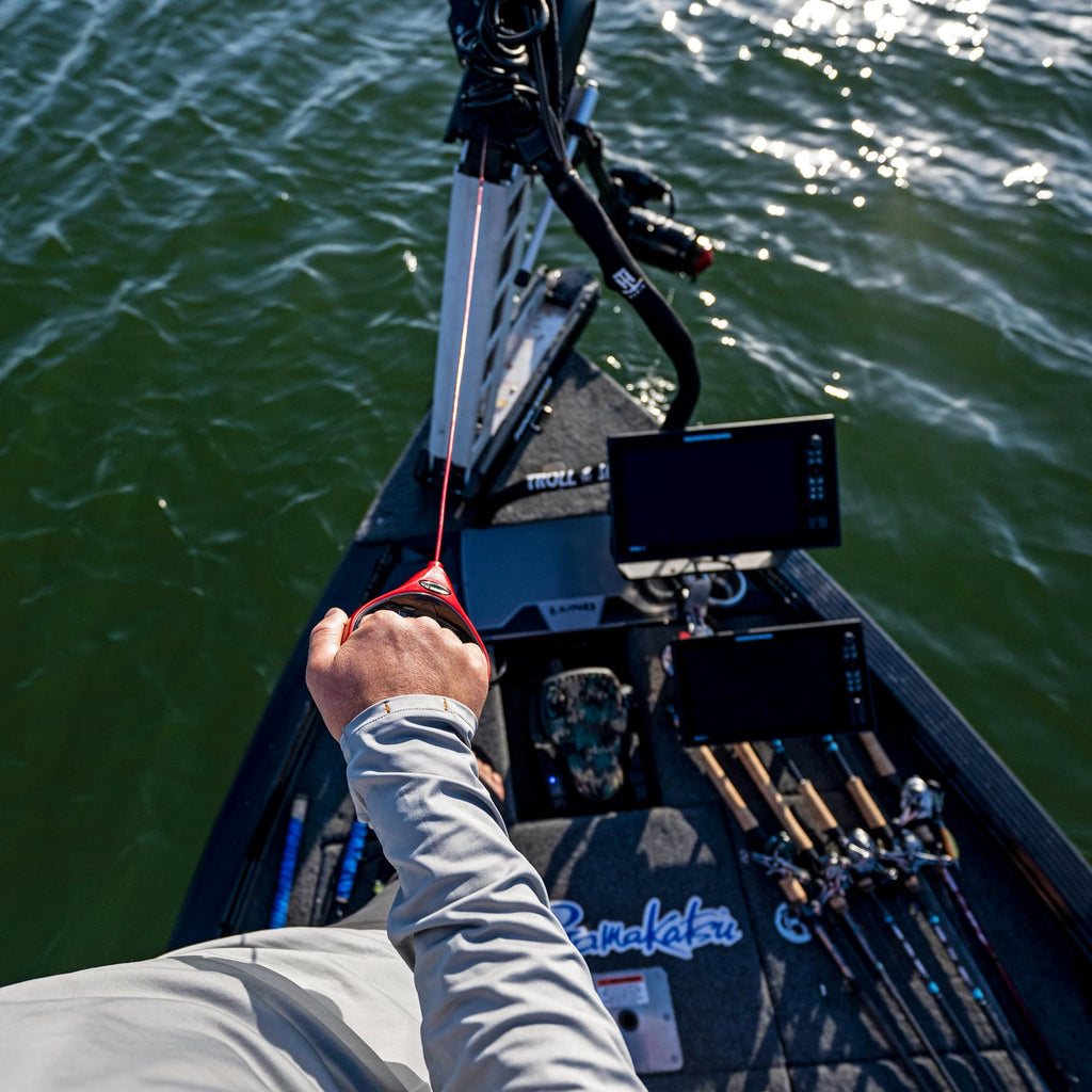T-H Marine Gfh-1R-Dp G-Force Handle Patented Trolling Motor Replacement Lift And Release Cord, Red, Small