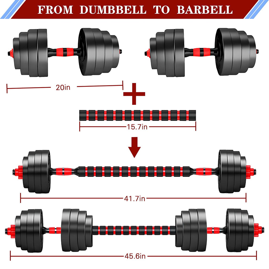 Bcbig Adjustable-Dumbbells-Sets,Free Weights-80Lb(40Lb*2) Dumbbells Set Of 2 Convertible To Barbell A Pair Of Lightweight For Ho