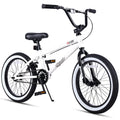 vollsch Freestyle BMX Bikes 18 Inch Kids Bicycle for 6-12 Years Old Teens, Boys, Girls, Beginner-Lever Riders, White
