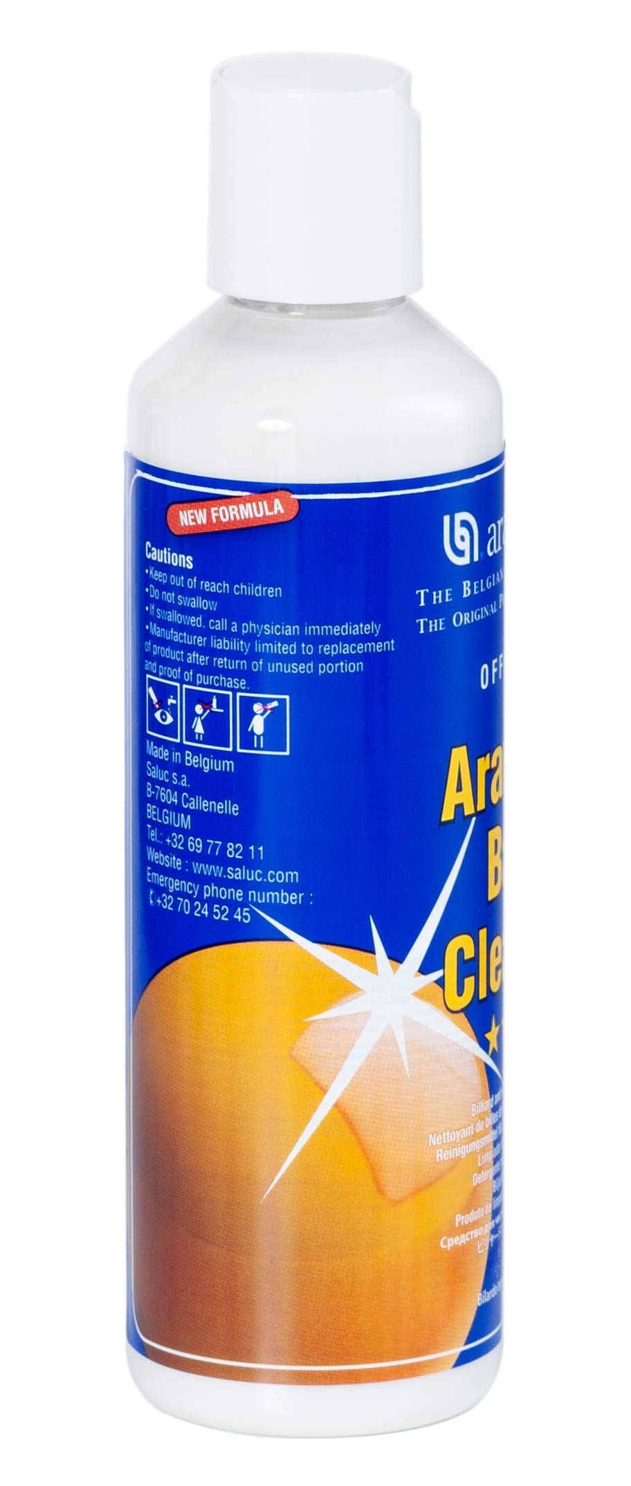 Aramith Bundle Of 3 Items Billiard Ball Cleaner, Billiard Ball Restorer 8.4 Fl.Oz. Bottles Microfibre Cloth