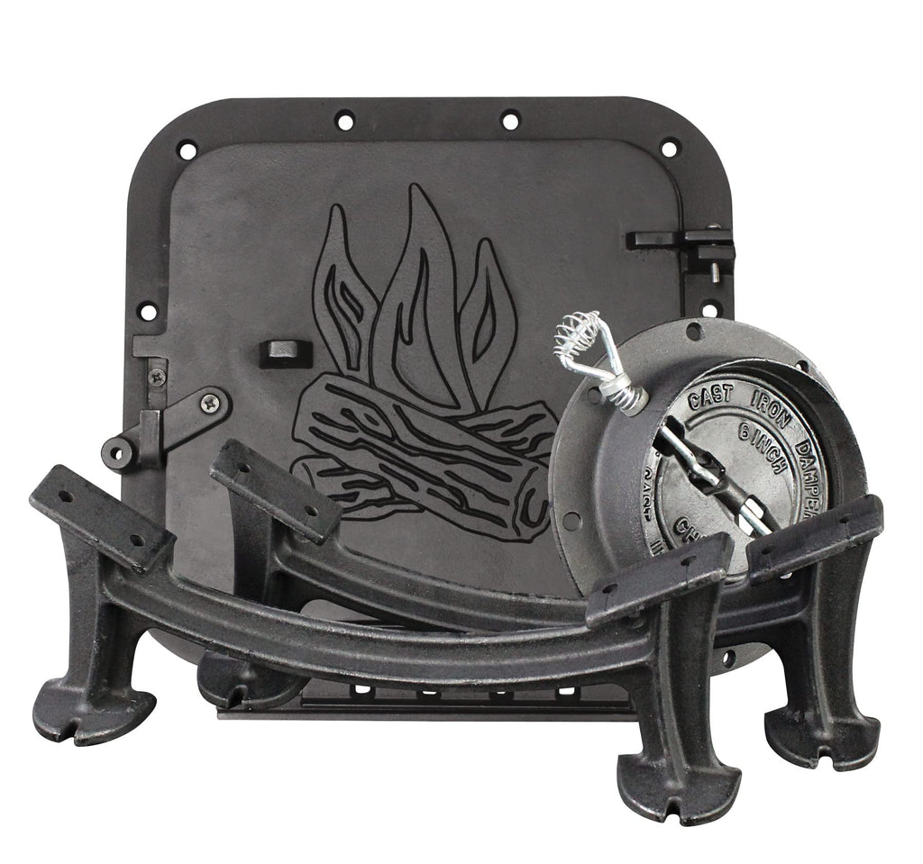 Us Stove Company Bsk2000 Heavy Duty Camp Stove Kit, Black, Medium