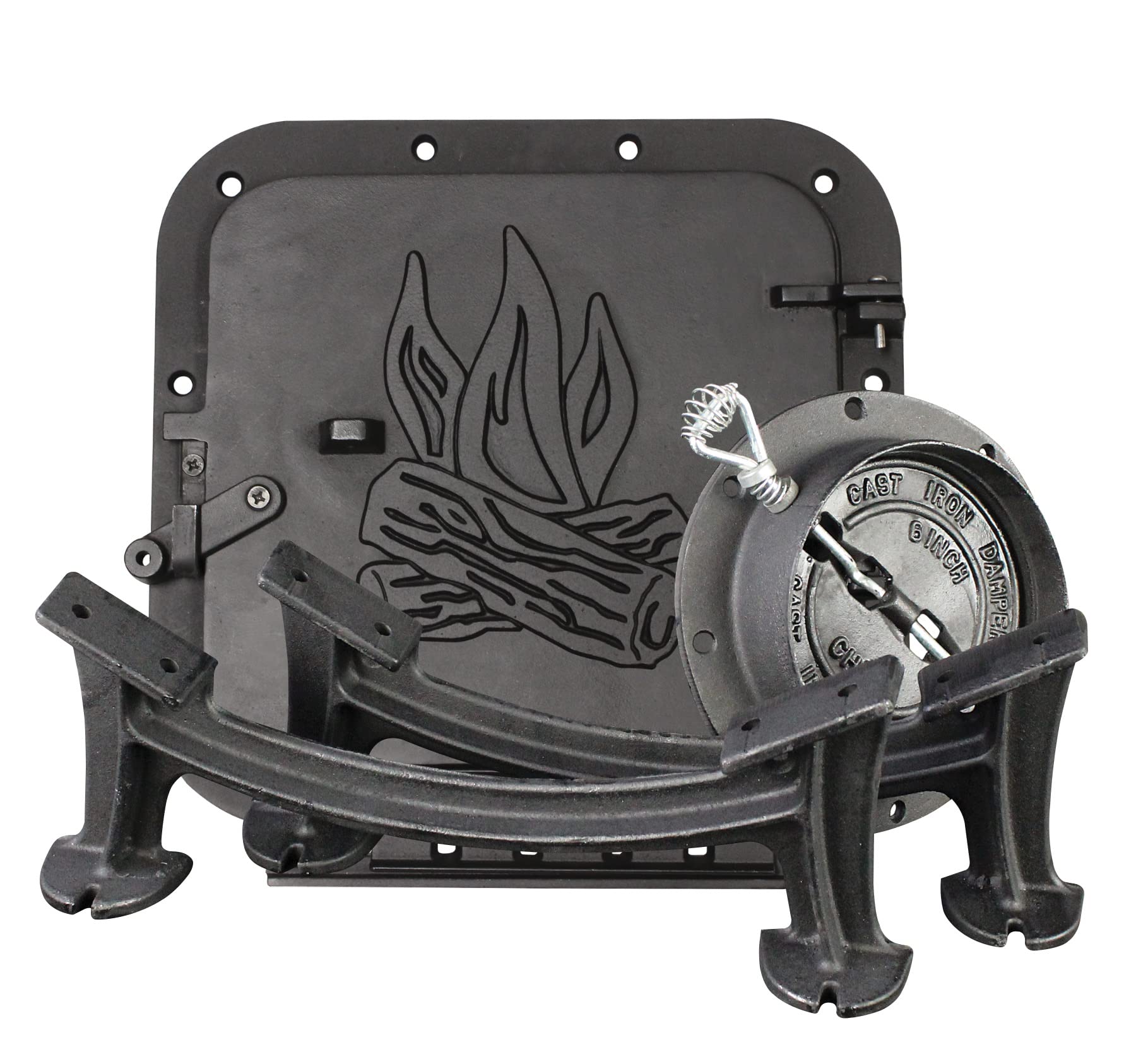 Us Stove Company Bsk2000 Heavy Duty Camp Stove Kit, Black, Medium