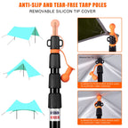 Tent Poles For Tarp, Camuland Telescoping Camping Gear Accessories Stakes For Hammock Rain Fly Sun Shade Adjustable Lightweight