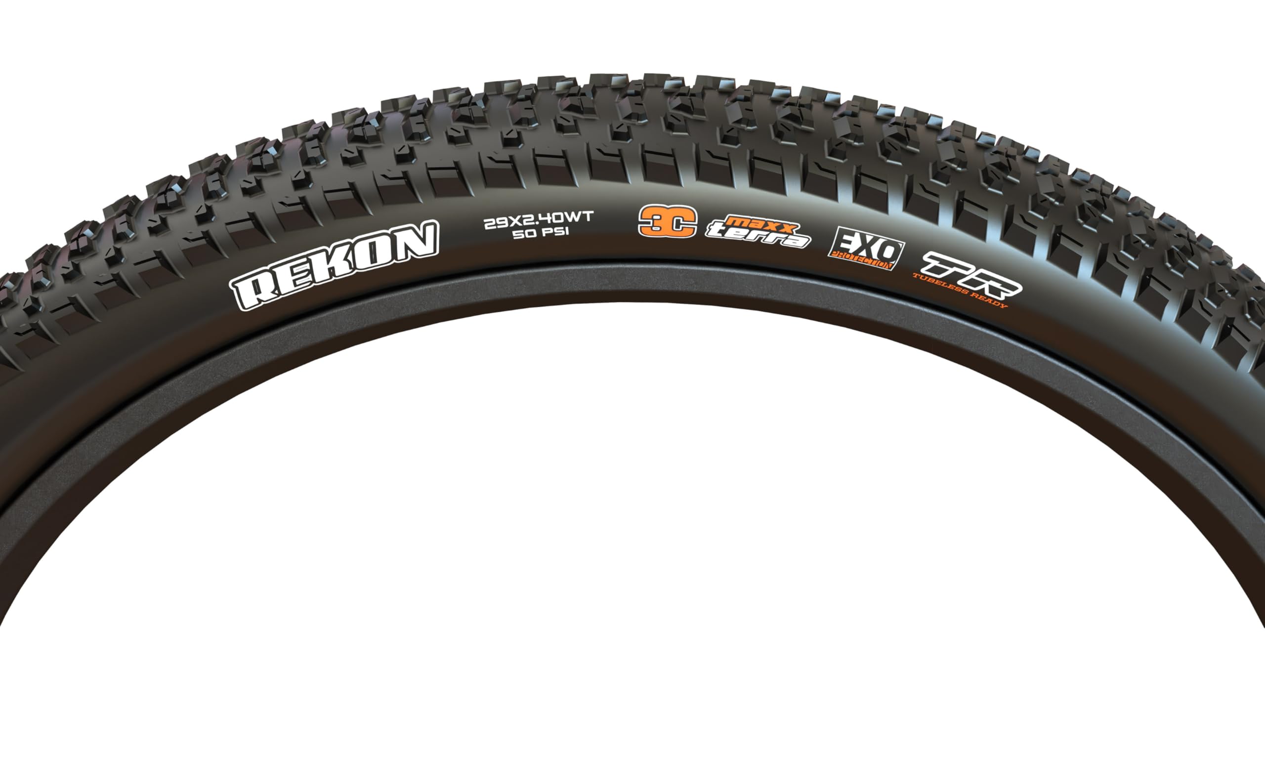 Maxxis Rekon Bicycle Tyre With Folding Bead 27.5X2.40 Wide Trail/Dual Compound/Exo/Tubeless Ready, Black
