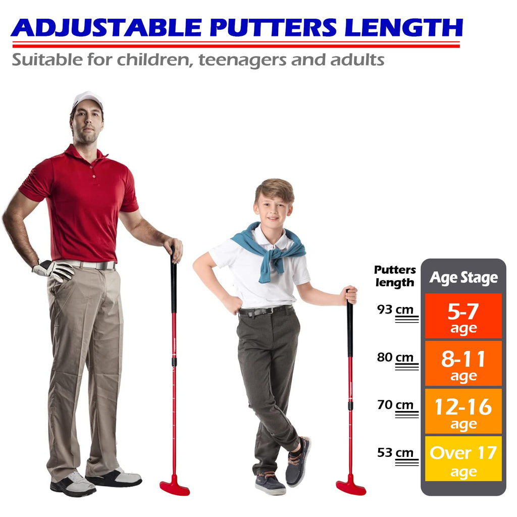 Thiodoon Golf Putters For Men And Women 2 Pack Two-Way Kids Mini Golf Putter For Right Or Left Handed Golfers Adjustable Length