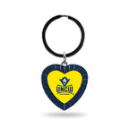 Rico Industries Ncaa Unc Wilmington Seahawks Ncaa Rhinestone Heart Colored Keychain, Navy, 3-Inches In Length