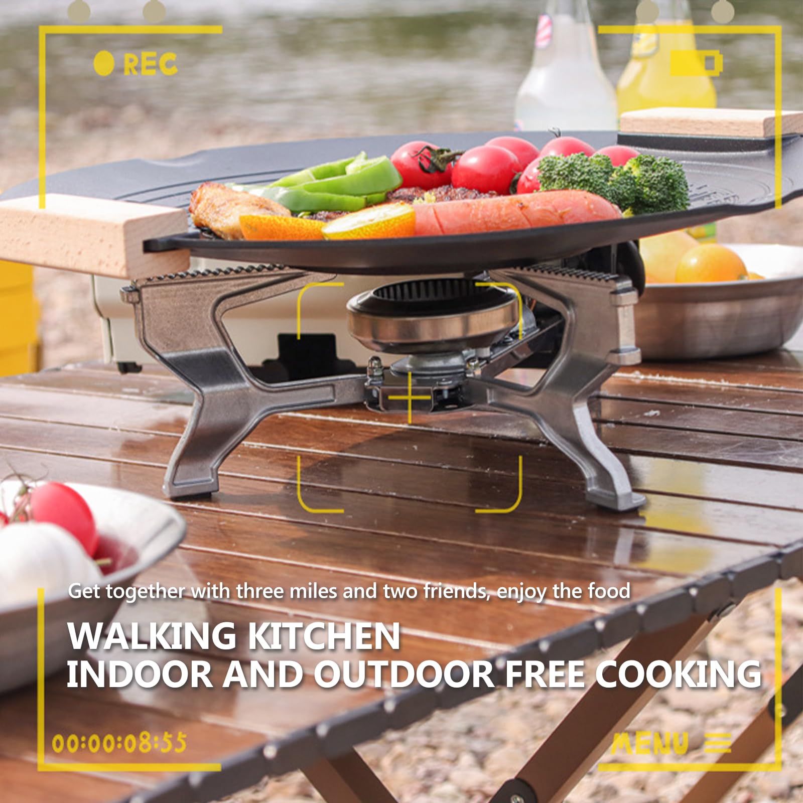 Airoka 2600W Cassette Stove, Multi-Stage Adjustable Fire, Portable Gas Tank Butane Gas Stove With Storage Package, Easy To Carry