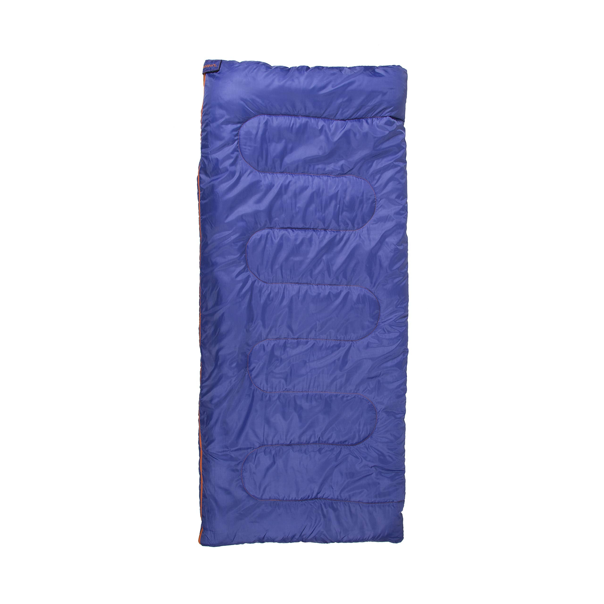 Stansport Redwood Rectangular 30'' X 75'' Sleeping Bag, Blue,Dark Green