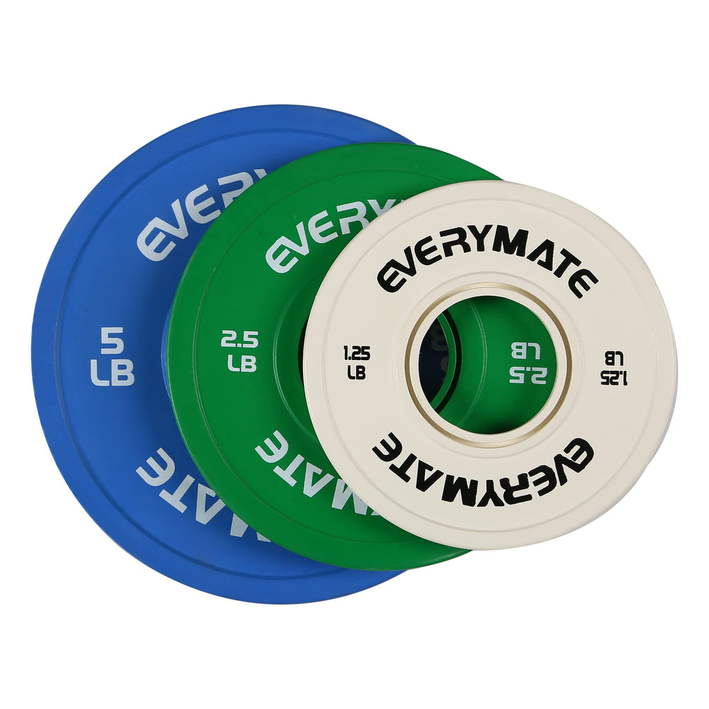 Everymate Change Weight Plates 1.25Lb 2.5Lb 5Lb Fractional Plate Olympic Bumper Plates For Cross Training And Olympic Weightlift