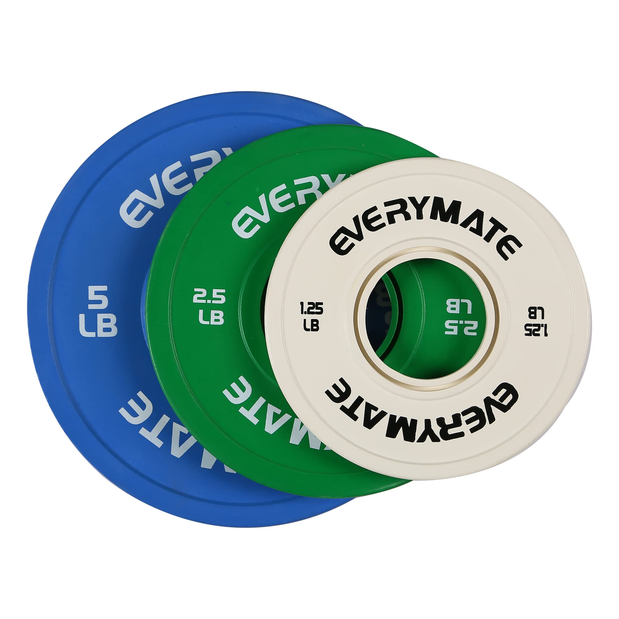 Everymate Change Weight Plates 1.25Lb 2.5Lb 5Lb Fractional Plate Olympic Bumper Plates For Cross Training And Olympic Weightlift