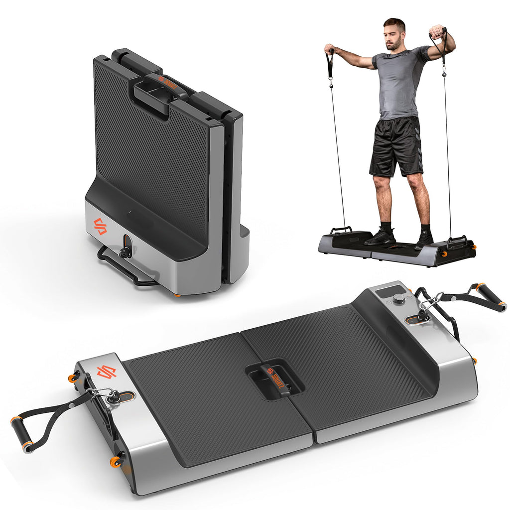 Squatz Apollo Fitness Board - Foldable Multifunctional Workout Device With Standard, Eccentric, And Isokinetic Training Modes, W
