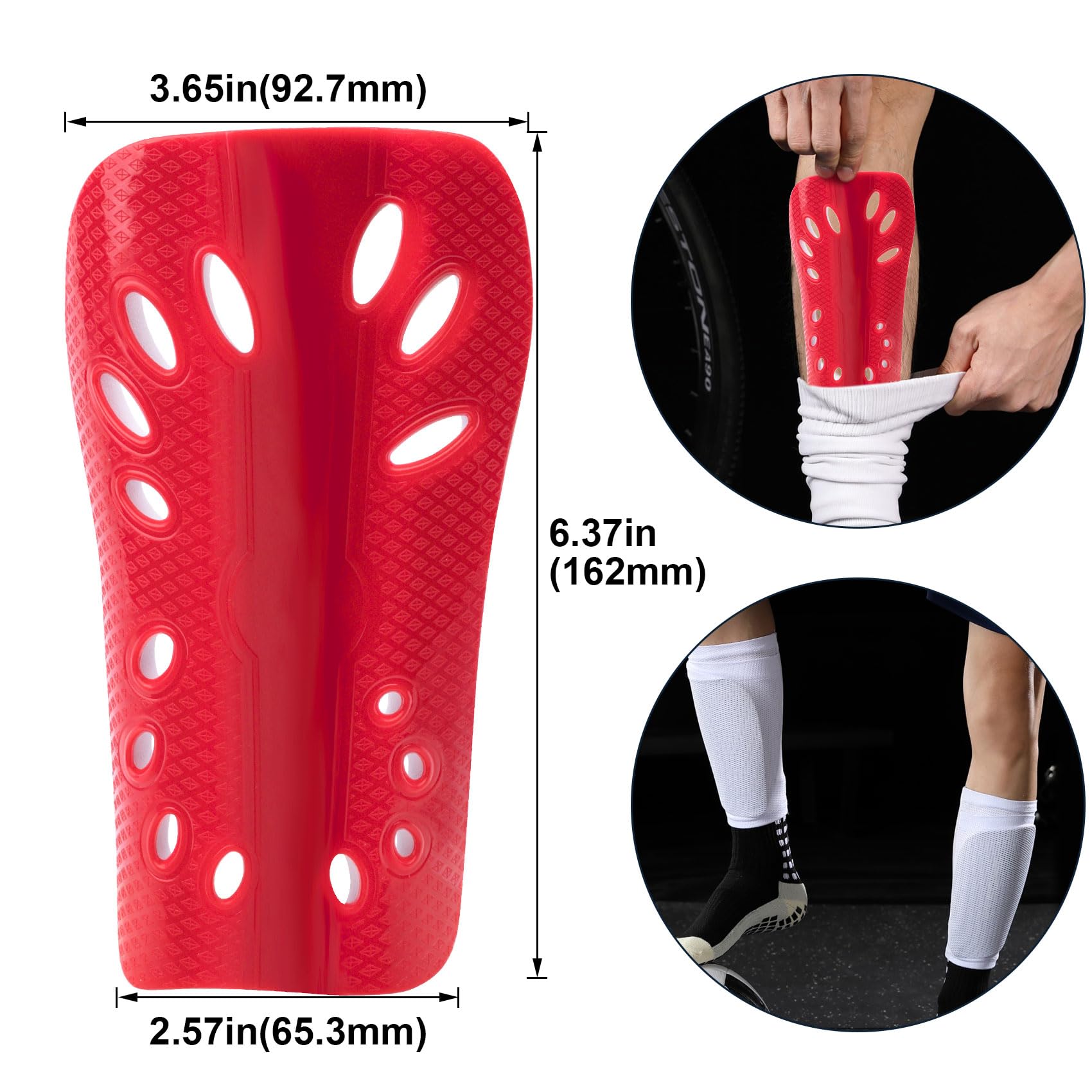 Ancirs 2 Pairs Soccer Shin Guards For Younth, Breathable Shin Guard Sleeves For Football Games, Eva Cushion Calf Protective Gear