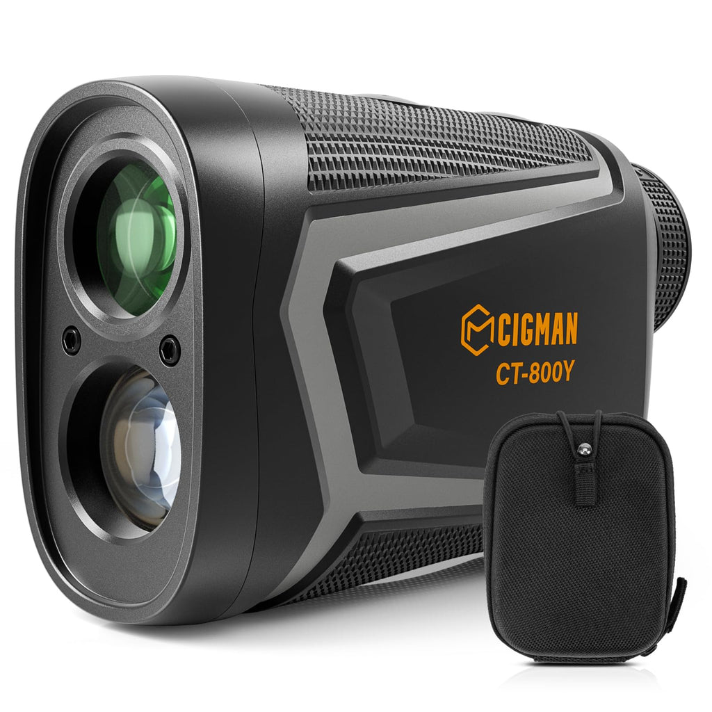 Golf Rangefinder With Slope, Cigman 850 Yards Range Finder Golf, Laser Rangefinder Golfing With Usb Rechargeable, 6X Magnificati