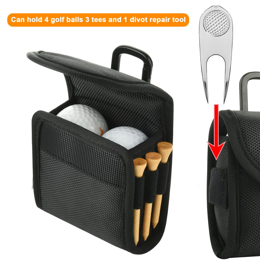 Cosmos Golf Ball Pouch Golf Tees And Divot Repair Tool Holder Nylon Golf Bag Accessories Belt Bag Gifts For Men