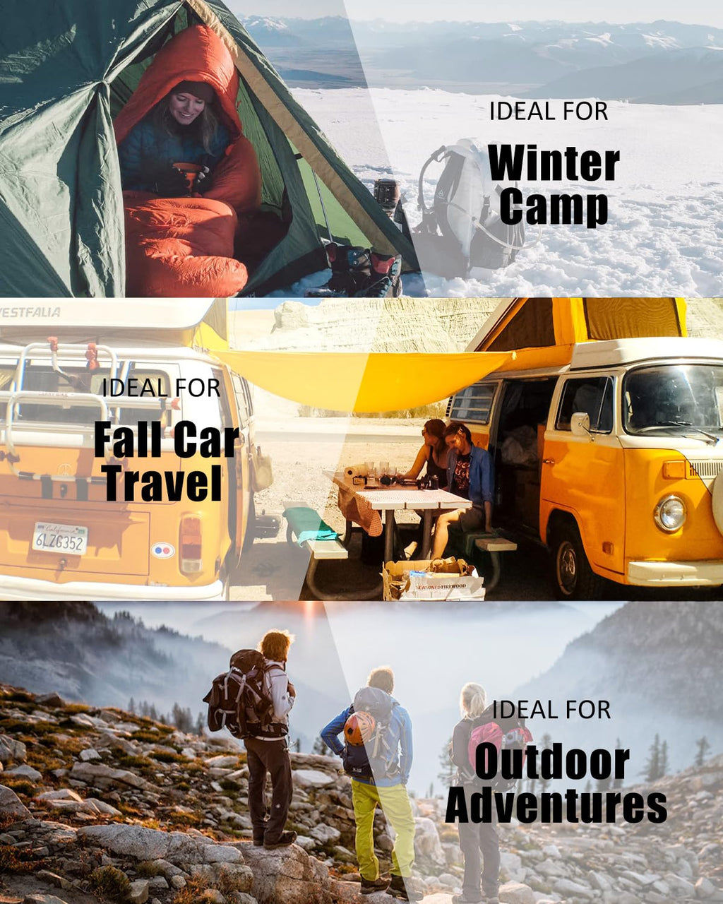 Sleeping Bags For Adults Cold Weather - 20 Degree Big&Tall Size Backpacking Lightweight Waterproof For Girls Boys Mens Teen Wome