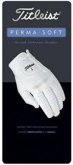 Titleist Perma Soft Golf Glove Mens Reg Lh Pearl, White(Medium - Large, Worn On Left Hand)