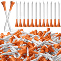 Mudder 100 Pack Golf Tees Bulk Wooden Bamboo Golf Tees Multicolor Wood for Men Balls Accessories (3-1/4 Inch,Orange,White)