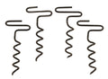 Rhino Outdoors Auger Stakes, Heavy Duty Tent Stakes For Blinds And Tarps, 4-Pack,Silver