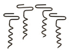 Rhino Outdoors Auger Stakes, Heavy Duty Tent Stakes For Blinds And Tarps, 4-Pack,Silver
