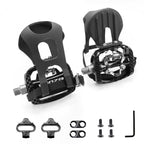 Venzo Fitness Exercise Indoor Bike Compatible With Shimano Spd Pedals With Toe Clips & Cleats