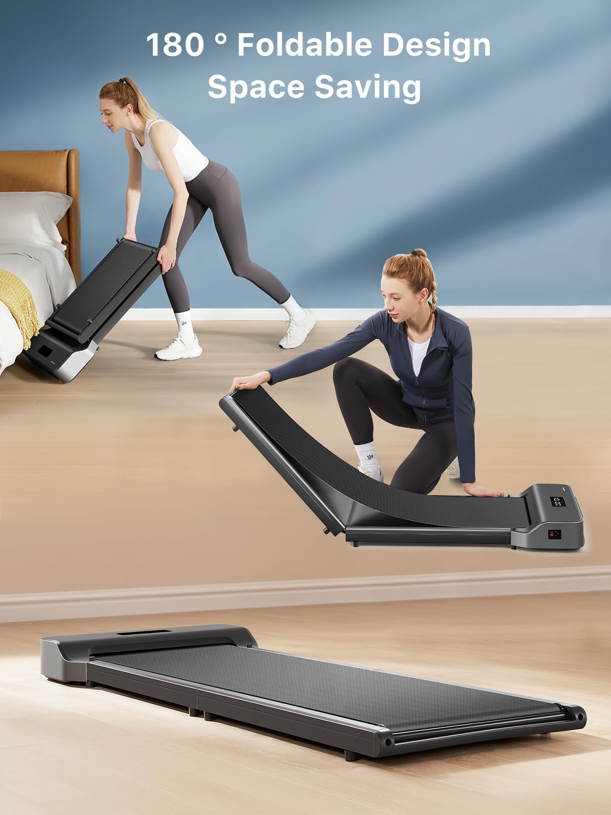 WALKINGPAD Z1 Foldable Walking Pad Treadmill for Home Office, Under Desk Treadmill with Adaptive Speed Control, Compact Design f