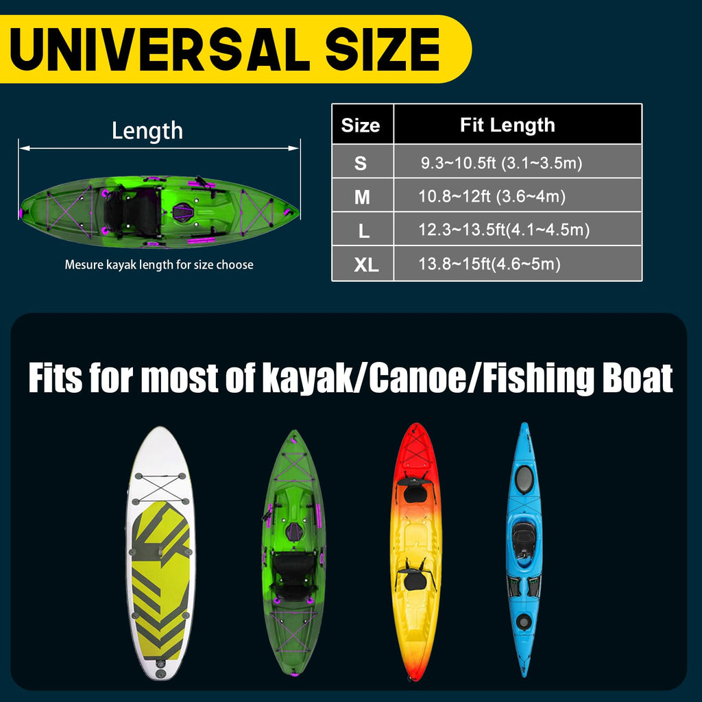 Rosefray 9.3-10.5Ft Kayak Cover,Comfortable Shoulder Strap,420D Heavy Duty Kayak Covers,Waterproof Uv Resistant,Fade-Resistant D