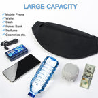 Daitet White Fanny Pack 80S 90S For Men&Women, Crossbody Waist Bag With Adjustable Belt, Large Capacity Bum Bag For Traveling Hi