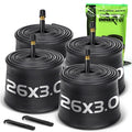 Hydencamm 4 Pack 26x3 Bike Tube, 26 X 3.0/3.50 Bicycle Tube 32mm AV Schrader Valve with 2 Tire Levers, Butyl 26x3 Bike Tire Tube