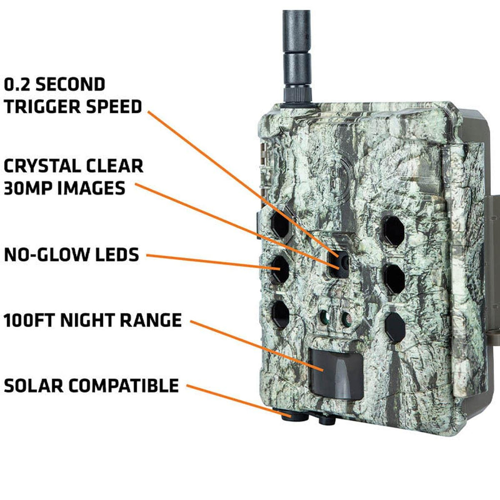 Bushnell Primos Hunting Cellucore 30 Verizon Treebark Camo Box