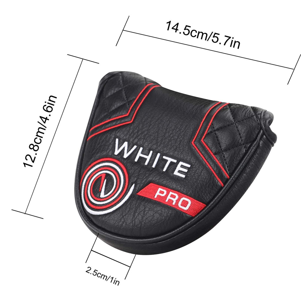Mytag Golf Club Head Covers Mallet Putter Headcovers For Odyssey White Hot Pro Heel-Shaft (Strong Magnetic)