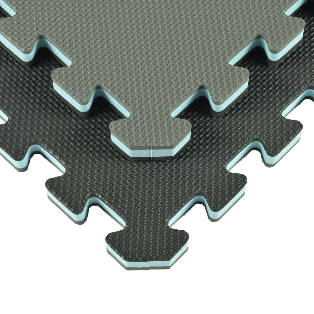 Greatmats Home Sport And Play Interlocking Reversible Mat 3/4 Inch X 2X2 Ft. Black/Gray Case Of 10