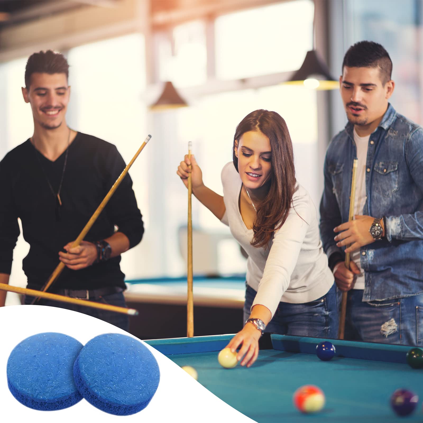 Gejoy 20 Pieces Billiard Pool Cue Tips Pool Cue Tips Replacement Kit Pool Stick Tips Billiard Cue Tips With Storage Box For Pool