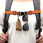 Ikerall 2 Pcs Adjustable Backpack Sternum Straps Chest Belt Hardness Strap With Anti-Slip Fixed Clips For Camping Hiking (Orange