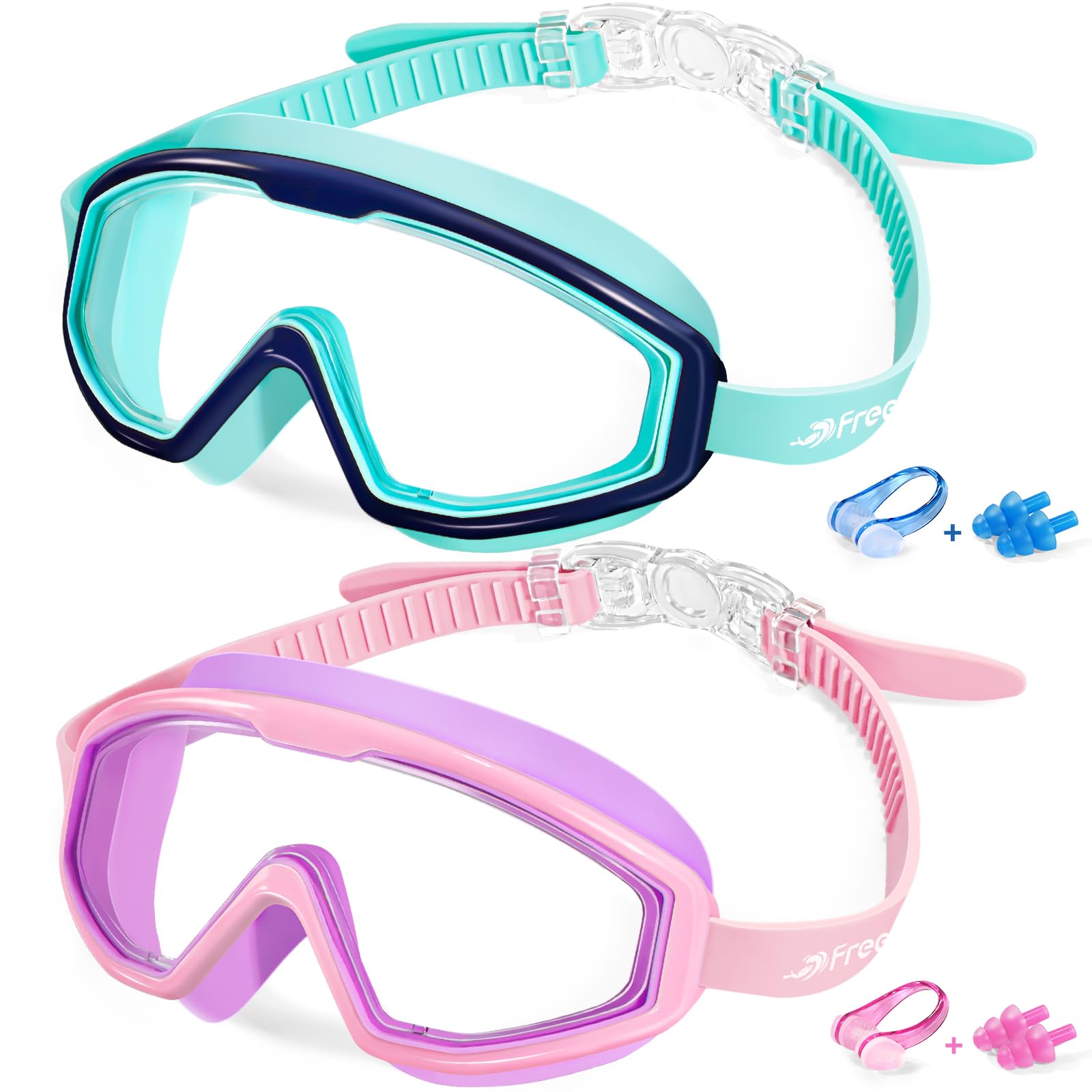 Freela Goggles Swim Goggles Swimming Goggles for Kids 6-14 4-7 8-12 3-6 2-4 3-5 3-10 4-8 Age 3 4 5 Year Old Toddler Pool Water C