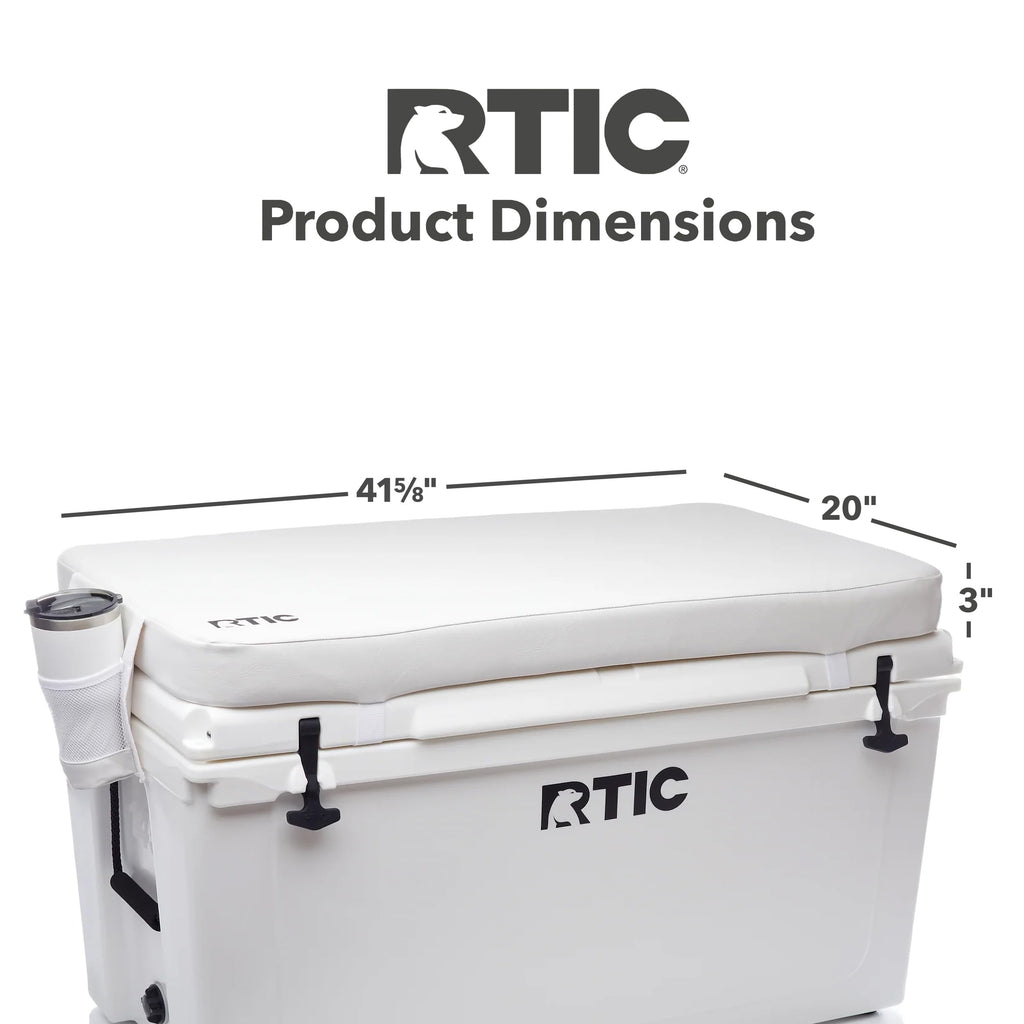 Rtic Ultra-Tough Cooler Seat Cushion, Great For Family Travels, Boating Or Hunting, Easy Clean Vinyl, Buckle Fastening And Anti