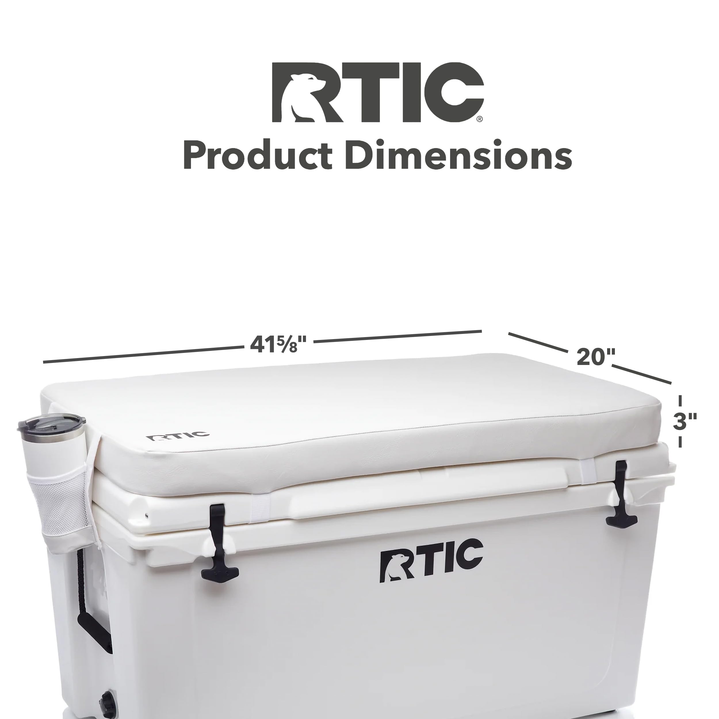 Rtic Ultra-Tough Cooler Seat Cushion, Great For Family Travels, Boating Or Hunting, Easy Clean Vinyl, Buckle Fastening And Anti
