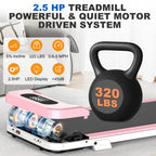 Walking Pad Treadmill - 2.5Hp Low Noise Treadmill Small, Incline Treadmills, Portable Compact Walking Pad For Home Office, Remot