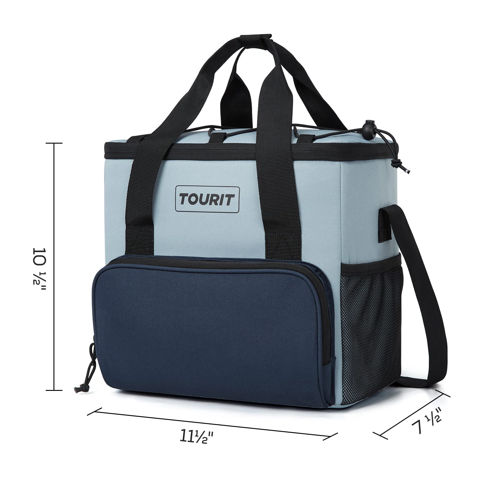 Tourit Cooler Bag 24-Can Insulated Soft Cooler Lunch Coolers Portable Cooler Bag 14.6L For Picnic, Beach, Work, Trip, Daily, Gre