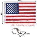 Universal Boat Flag Marine 12''X18'' With 4 Boat Flag Pole Kits Usa Flag With 50 Embroidered Stars American Boat Flag