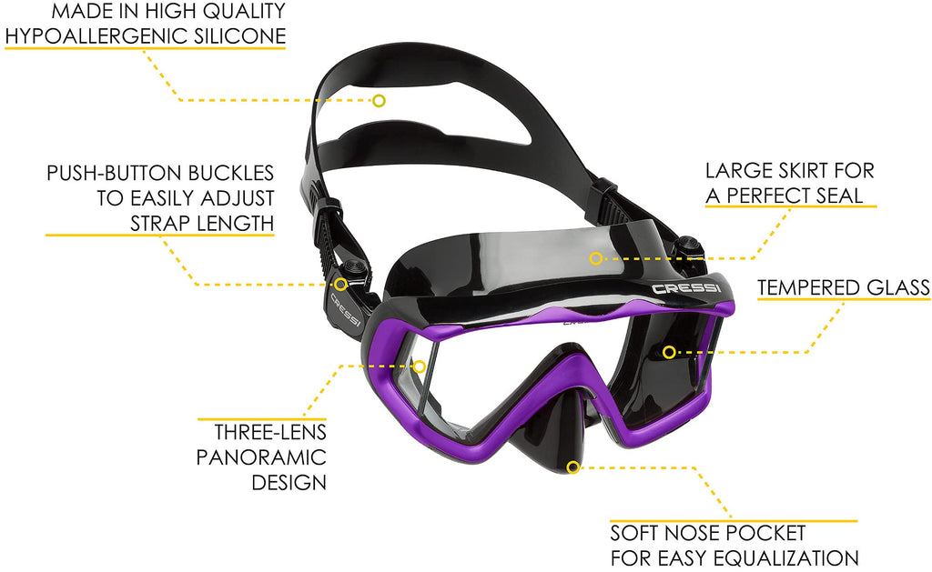 Cressi Pano 3, Black/Purple