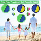 Jalunth Ball Catch Set Games Toss Paddle - Beach Toys Back Yard Outdoor Pool Backyard Throw Sticky Set Age 3 4 5 6 7 8 9 10 11 1
