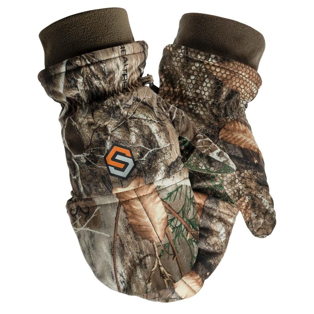 Scentlok Fleece Winter Camo Pop Top Camo Hunting Gloves (Realtree Edge, Medium)