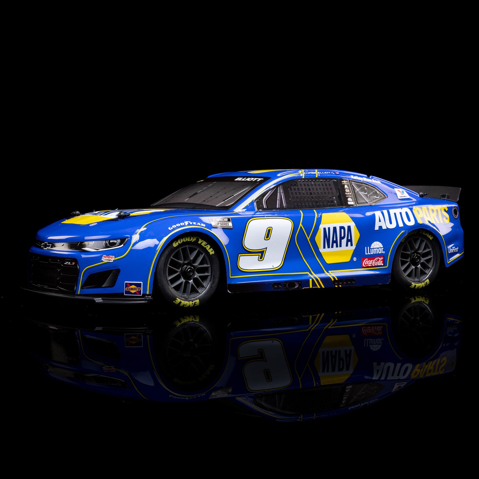 Losi 1/12 NASCAR RC Race Car Chase Elliott No. 9 2025 NAPA Chevrolet ZL1 2S AWD Brushed On-Road Battery & Charger Included Blue