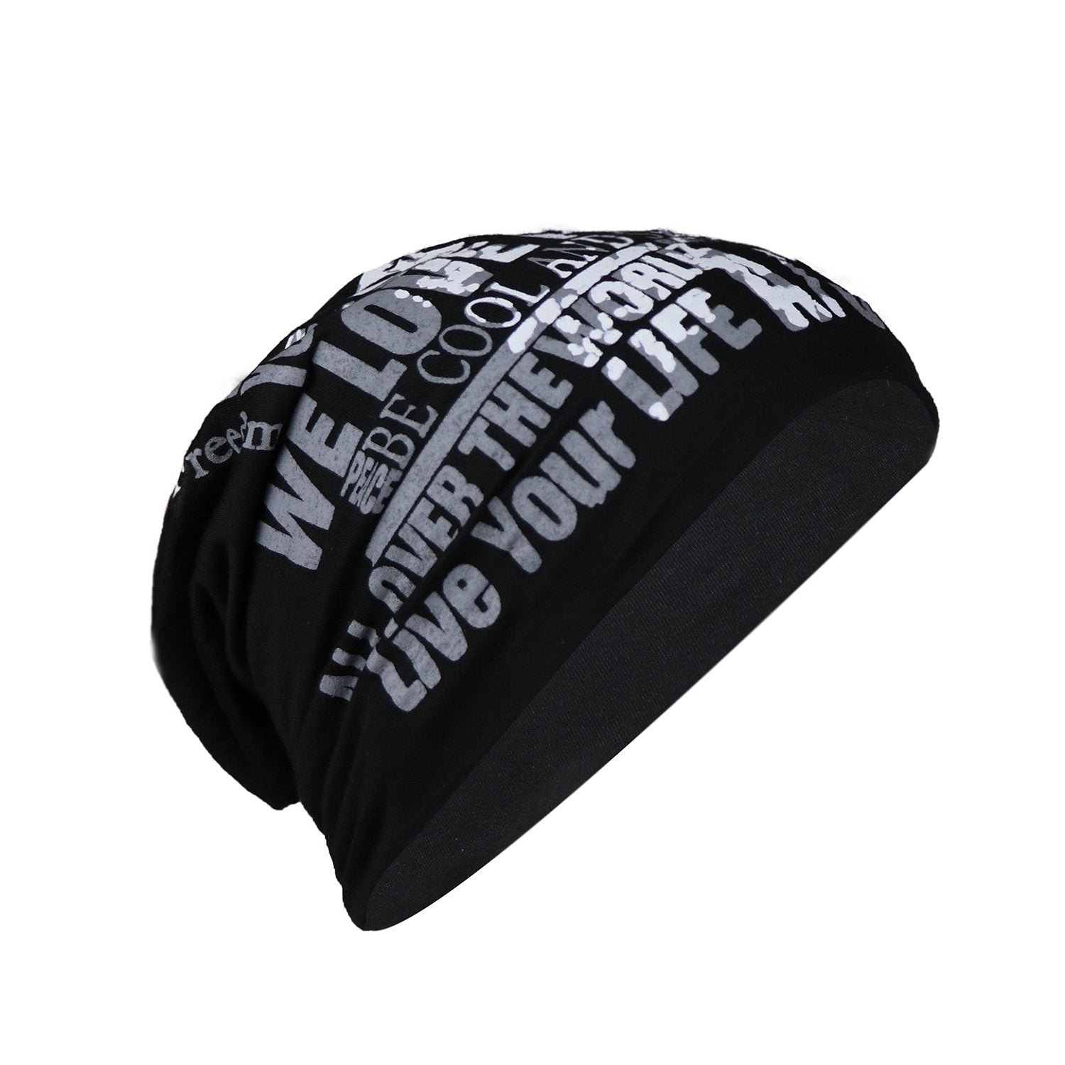 Isweven WomenS Boys Girls MenS New Beanie Caps Cotton Slouchy Skull Summer Free Size Black Beanie Cap For Men Women Boys (7004