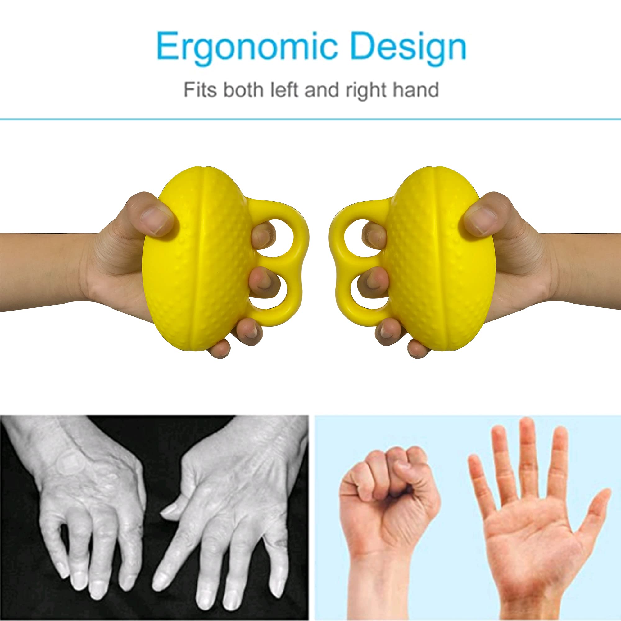 Finger Ball Exerciser Grip Stress Ball, Silicone, Strength Squeeze For Hand, Finger Grip Strengthening Exercise For Hand